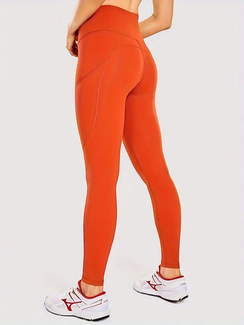 plusS Orange Solid Leggings –
