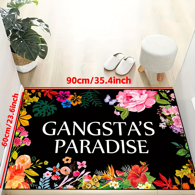 gangsta's Paradise Flower Creative Door Mat Indoor Mat - Temu