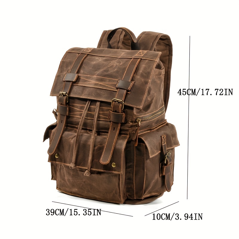 PKUVDSL Canvas Backpack, SERIES Vintage Canvas Backpack Hiking Daypacks  Computers Laptop Backpacks Unisex Casual Rucksack Bookbag Mountaineering  Bag