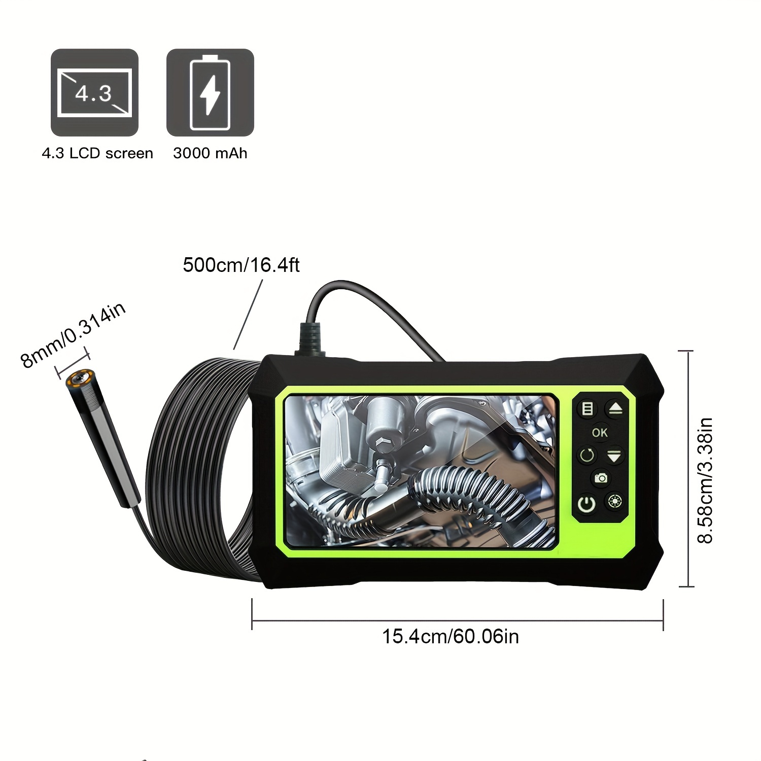 WATERPROOF HD ENDOSCOPE Type C Borescope Inspection Snake Camera