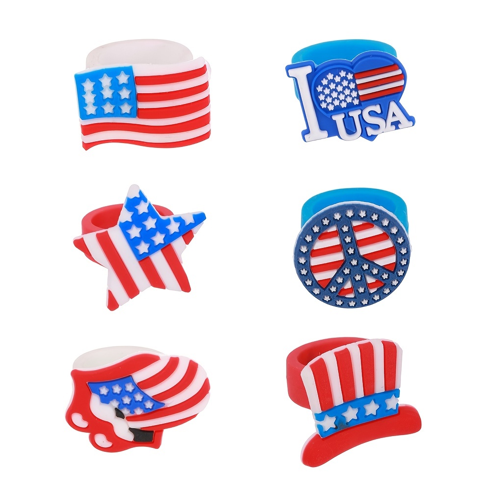 Patriotic sales silicone ring