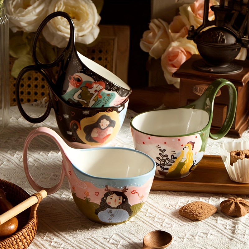 Tazze Coppia tazze da caffè set tazze in ceramica e cuore amore a