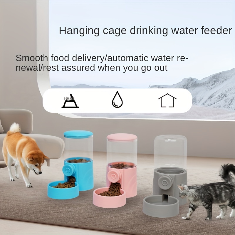 2pcs Dispensador Automático Agua Comedero Perros Alimentador - Temu Chile