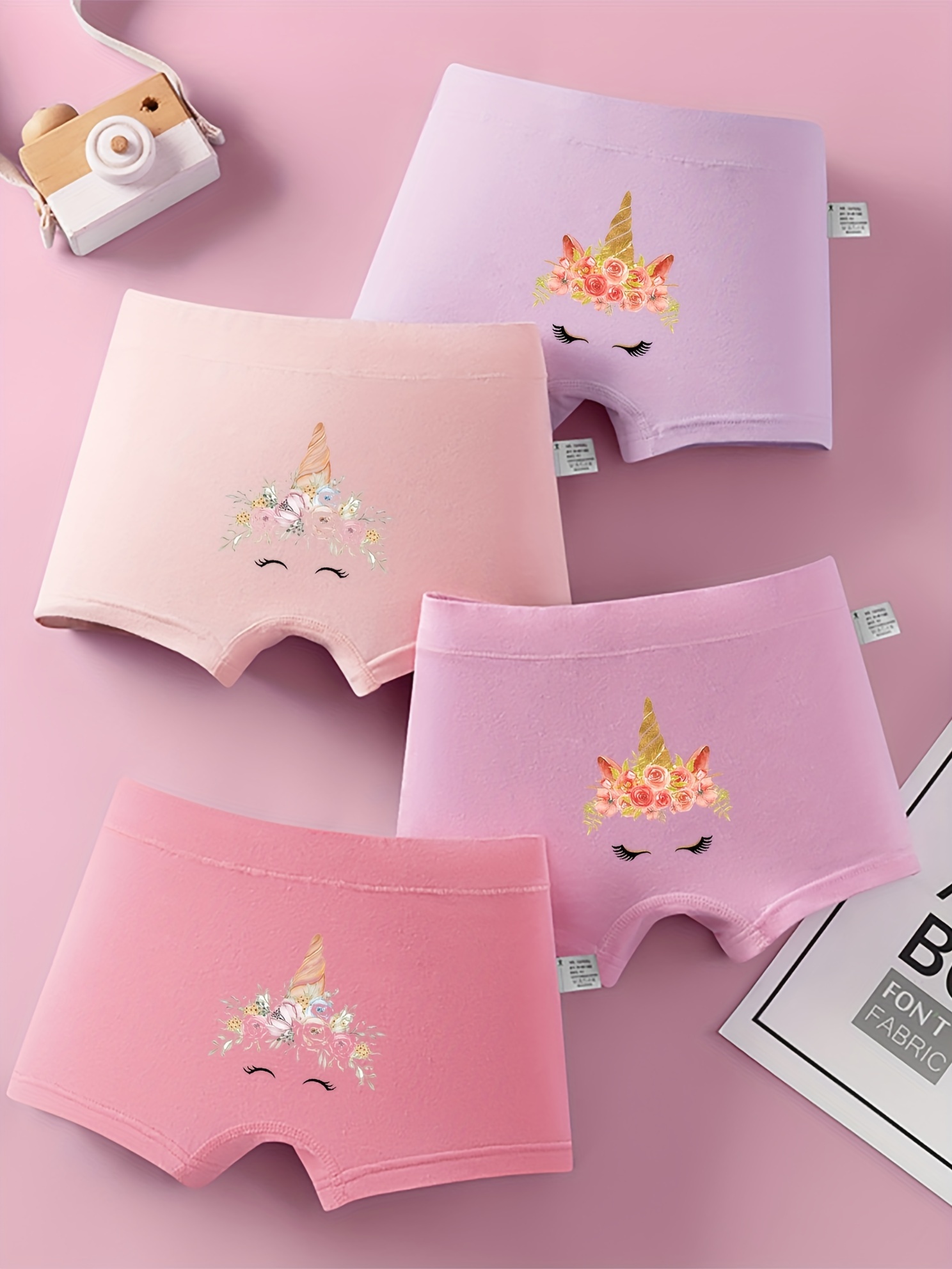 Toddlers Girls Fashion Underwear 95% Cotton Cute Rainbow - Temu