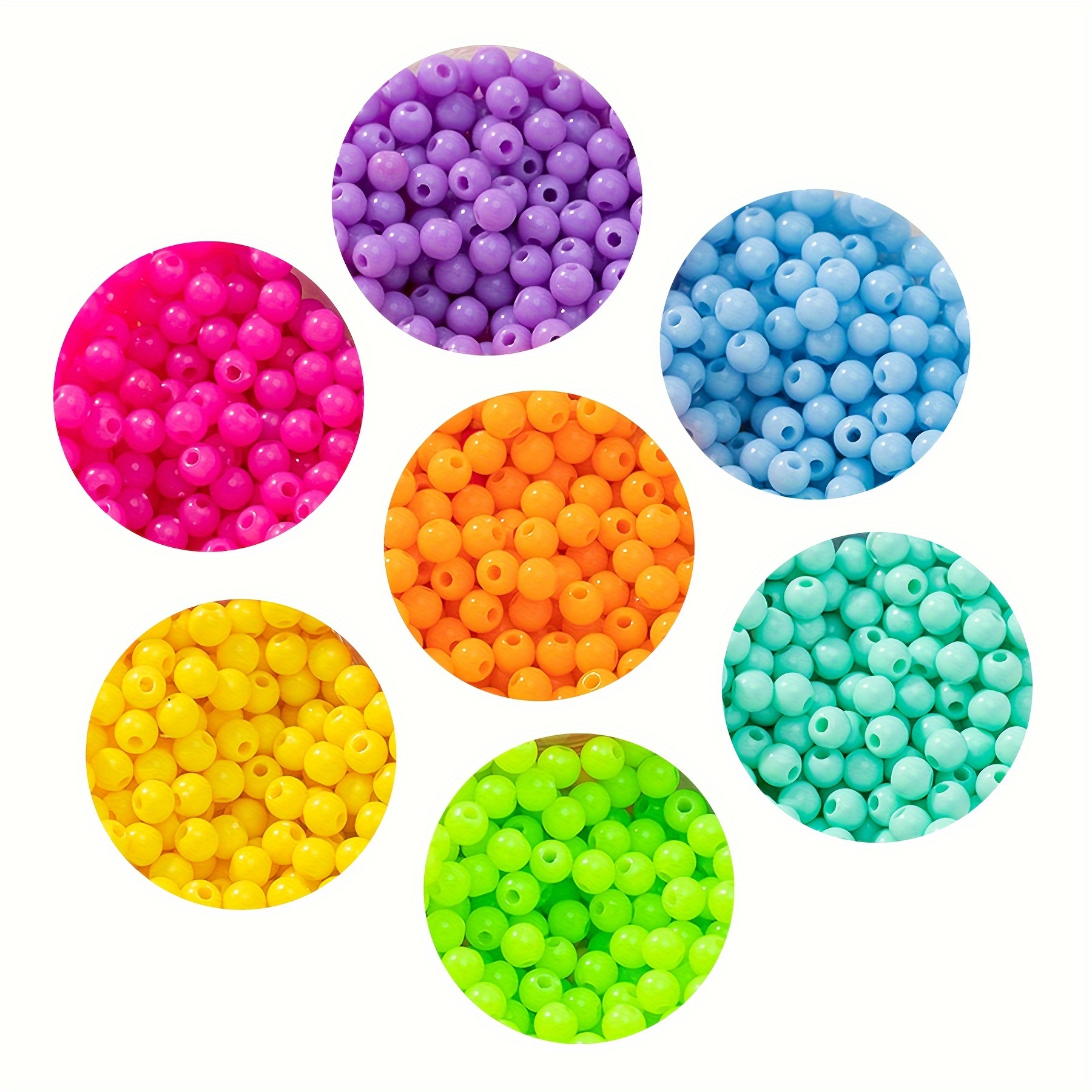 

1400pcs 4mm Small Round Acrylic Beads For Jewelry Making Accessories