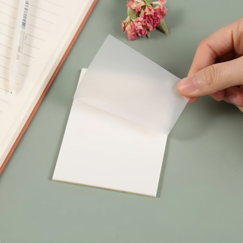 50sheets Transparent Posted it Sticky Notes Pads Clear Notepad