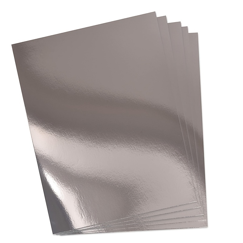 Papel de cartulina dorado metálico, 60 piezas de 8.5 x 11 pulgadas (250  GSM) - Tablero de papel de aluminio dorado, superficie con acabado espejo