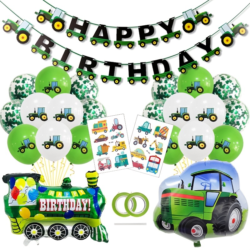 Juego de mesa de fiesta de Cars, 51 unidades, decoración de cumpleaños  infantil, decoración de cumpleaños, globos de coche, pancarta de feliz