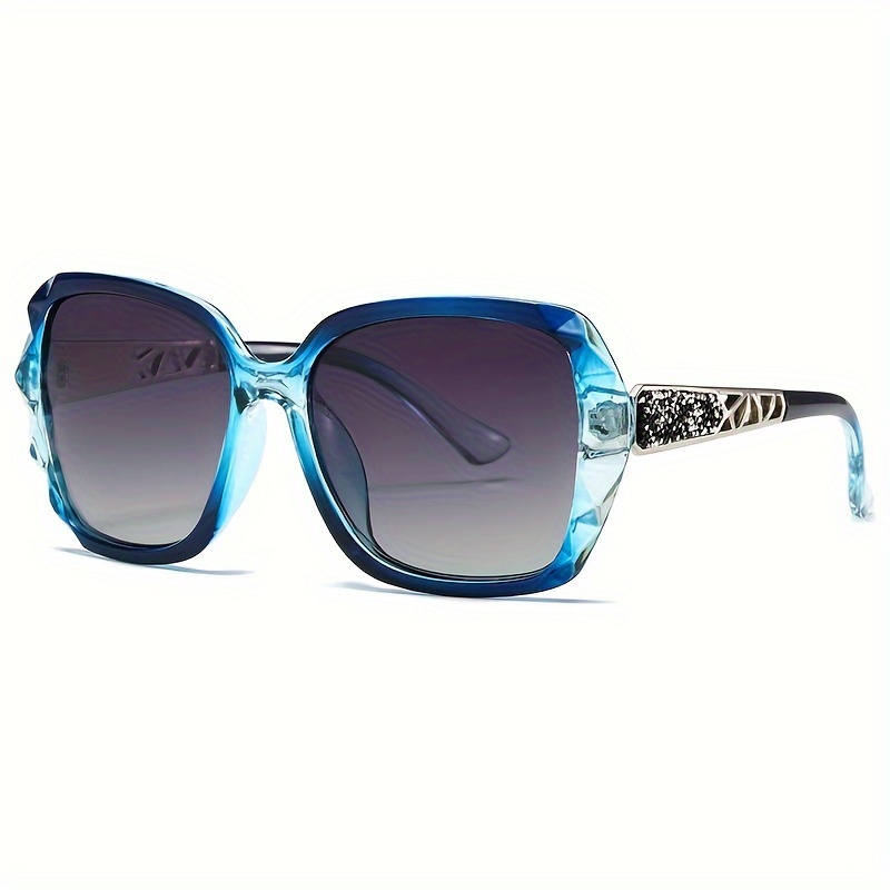 Elegant Designed Thick Large Frame Polarized Sunglasses Hollow