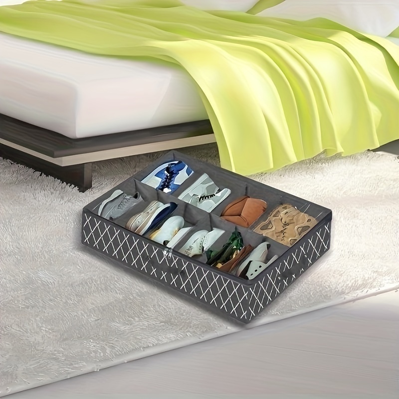 Geometric Pattern Underbed Shoes Bag Dustproof Organizer