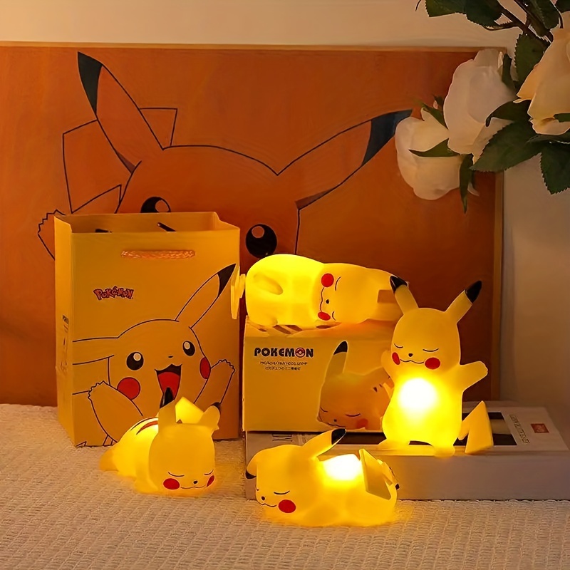 Game Pokemon Pikachu Anime Figures 3D Led Night Light Color Changing Model  Action VALOR Logo Lampara