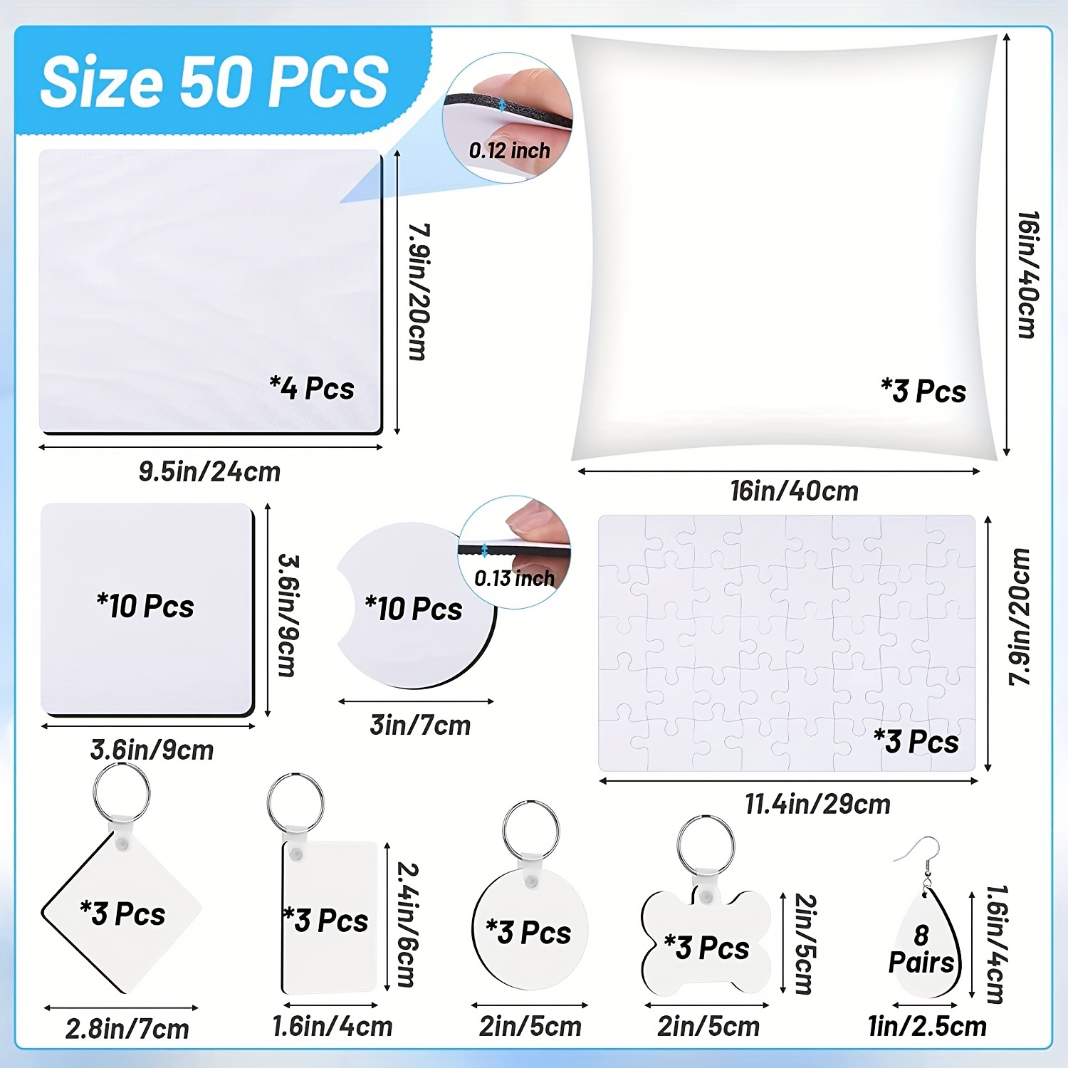 Thermal Sublimation Blank Set Thermal Transfer Printed Water - Temu