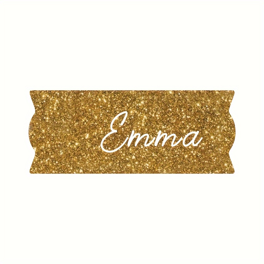 Glitter Acrylic Personalized Tumbler Name Plate, Stanley Name Tag