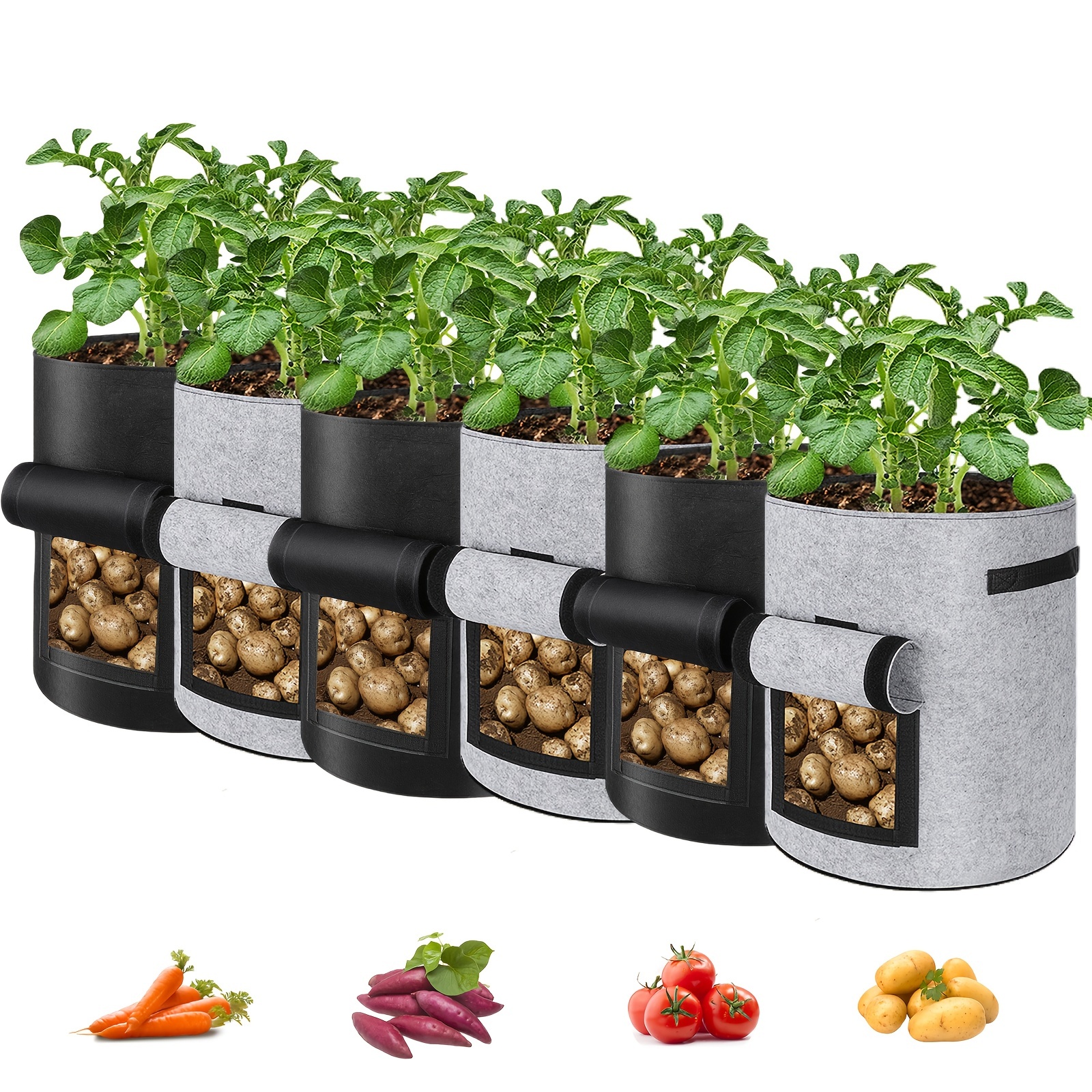 Potato Grow Bags 10 Gallon With Flap Potato Bags For Growing - Temu