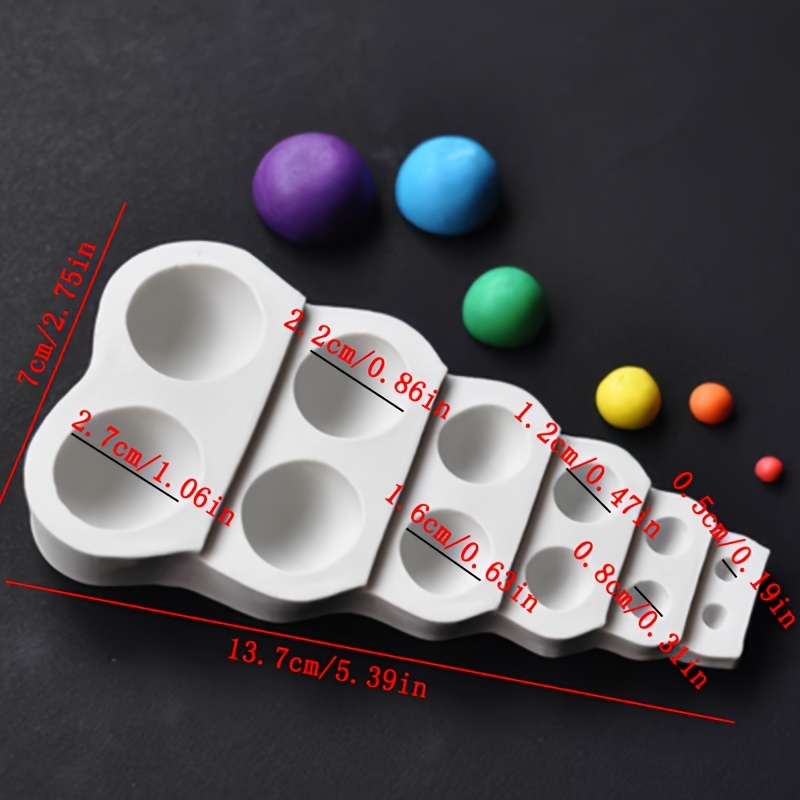 DIY Sugar Craft Circle Silicone Mold 3D Bead Chocolate Fondant