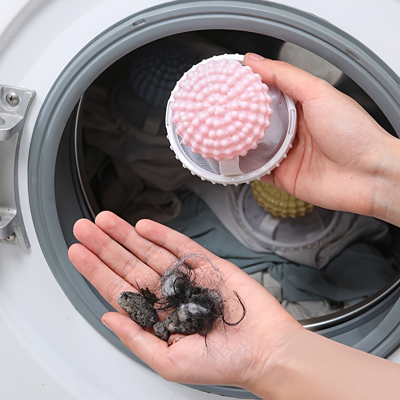 Atrapa el pelo para accesorios de lavadora, bolas de lavado, eliminador de  ropa para mascotas, filtro de pelusa, flotador, bolsa de malla  reutilizable, Herramientas de limpieza – Los mejores productos en la