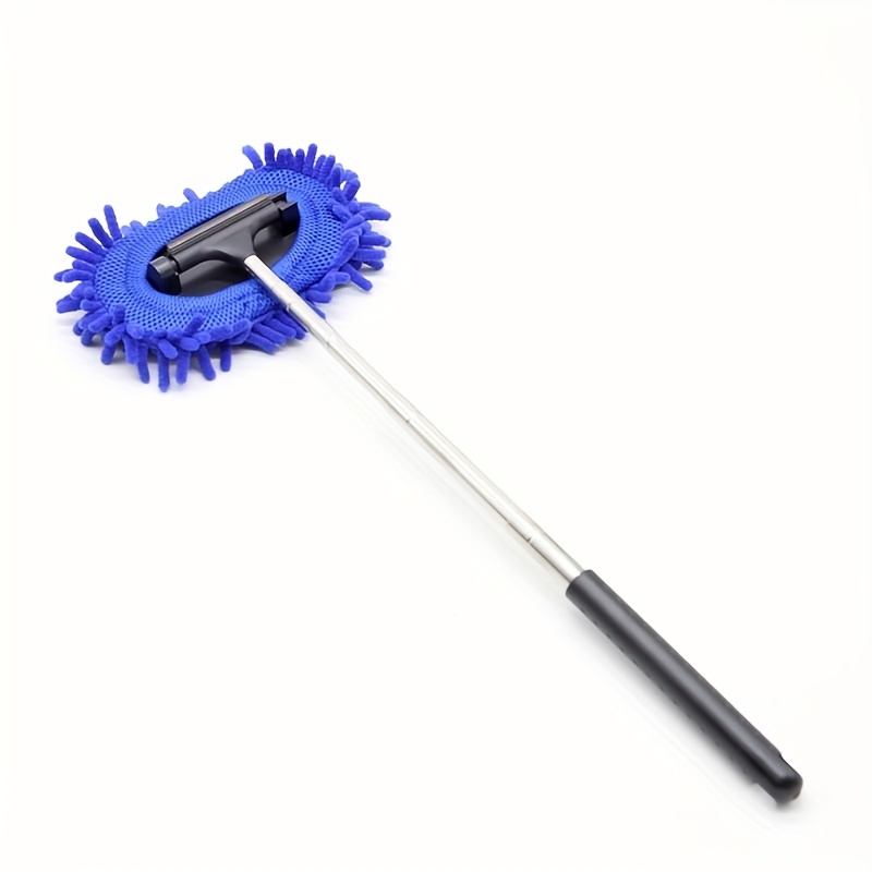 1 Windshield Cleaning Tool With Long Handle Microfiber Car - Temu