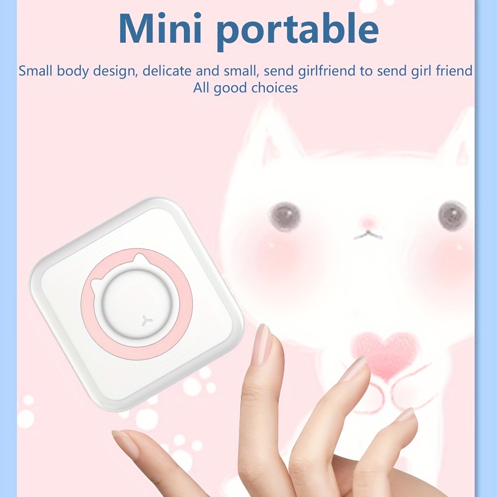 Mini impresora de pegatina de bolsillo, impresora móvil portátil  inalámbrica Bluetooth Impresora térmica para notas, notas, fotos, impresora  de recibos de etiquetas de bolsillo