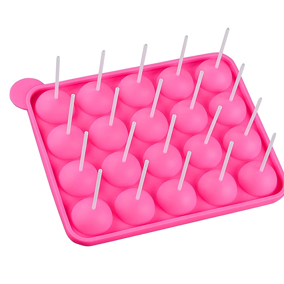 Ovtai Moule a Muffin, 2 Pièce Moule Cupcake Silicone, Rose Moule