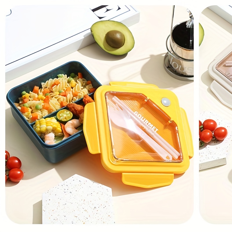 Large Capacity Lunch Box With Dividers And Tableware,dust-proof  Compartment, Microwave Friendly Safe Material, Leakproof Food Container,  For Teenagers And Workers At School,canteen, Back School, Home Kitchen  Supplies - Temu