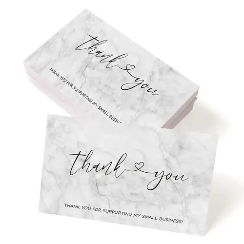 Laser Thank You Cards Thank You For Supporting My Small - Temu
