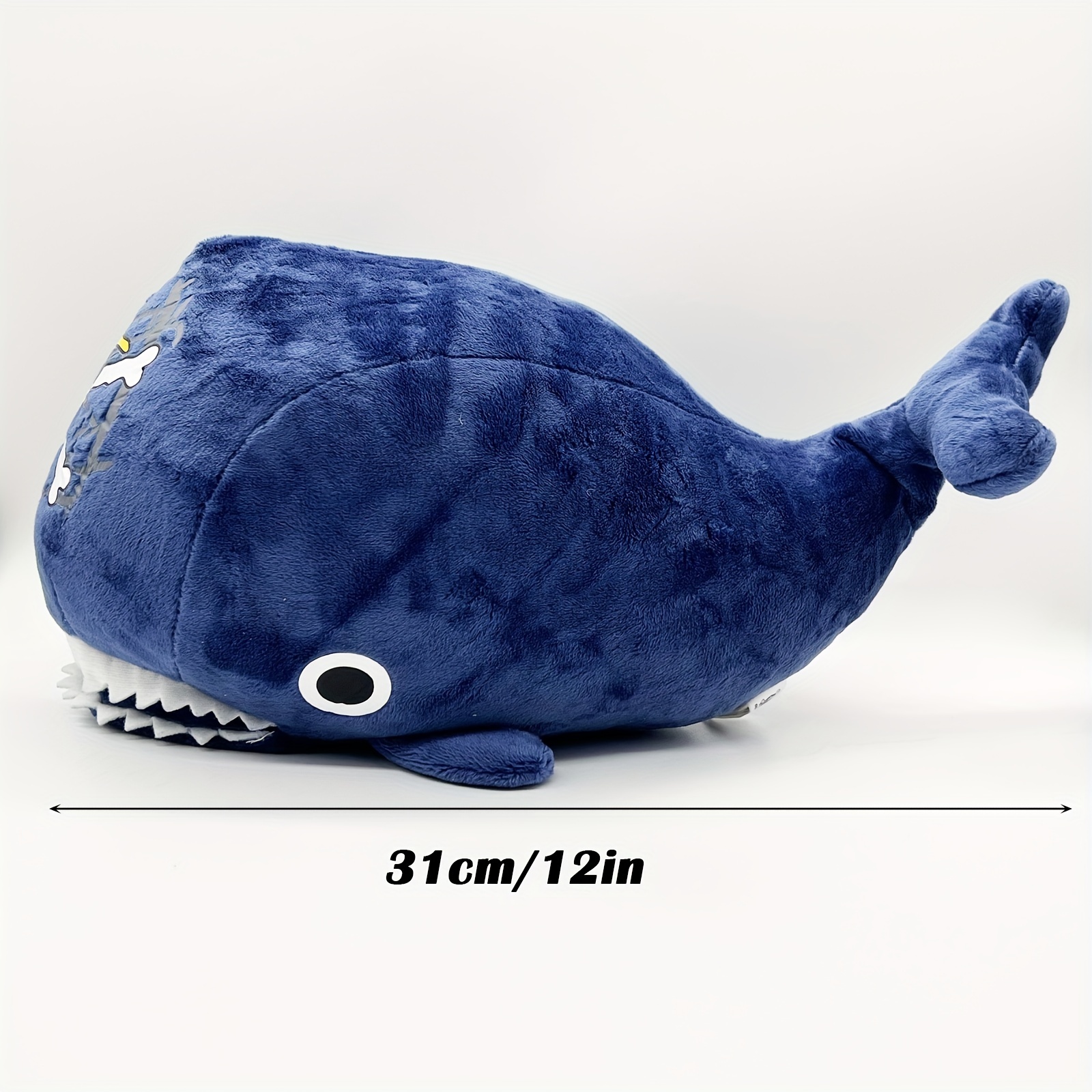 31cm 12in cuddly soft stuffed whale plush cute collectible animal laboon plushie doll pillow creative christmas gift for anime fans and kids 1