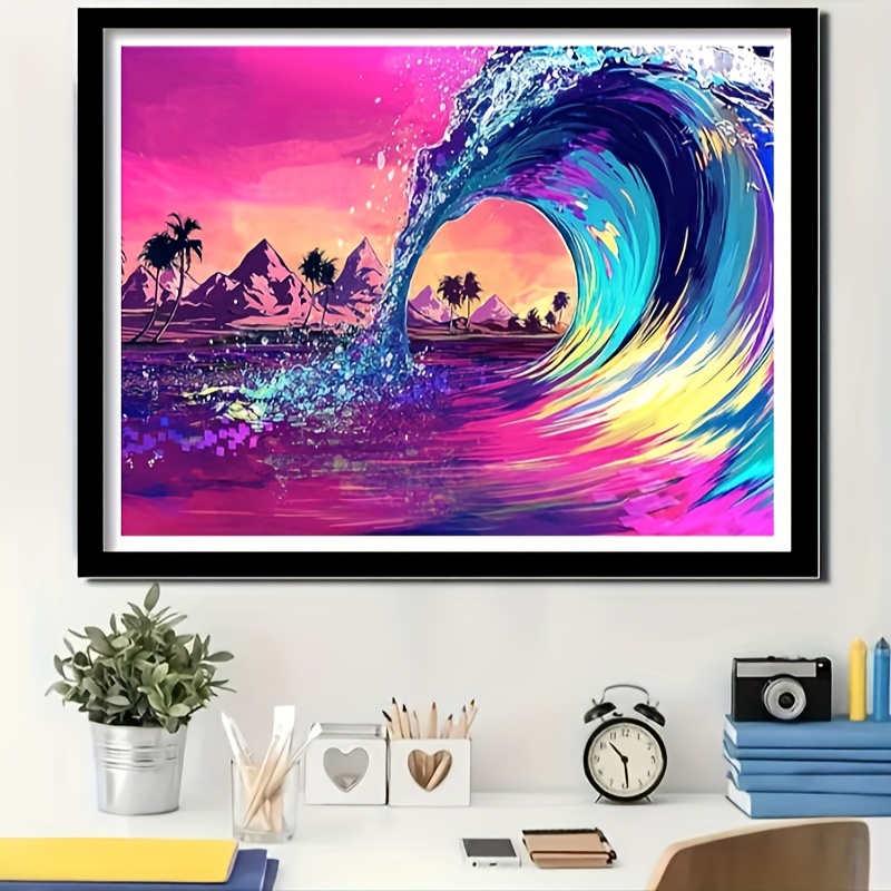 Diy Adult Handmade Dot Diamond Painting Kit 5d High-quality Diamond  Painting Art Set Huge Wave