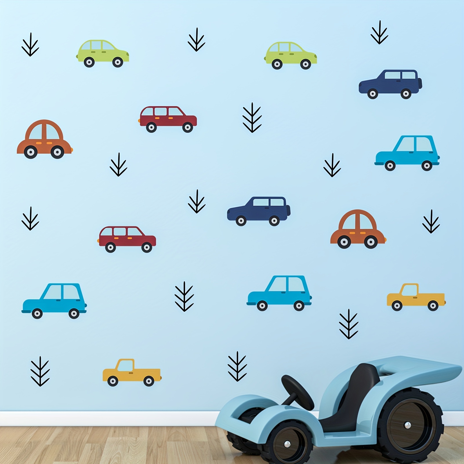 4 Stücke Fahrzeug Muster Aufkleber Für Kinderzimmer Wand, Auto