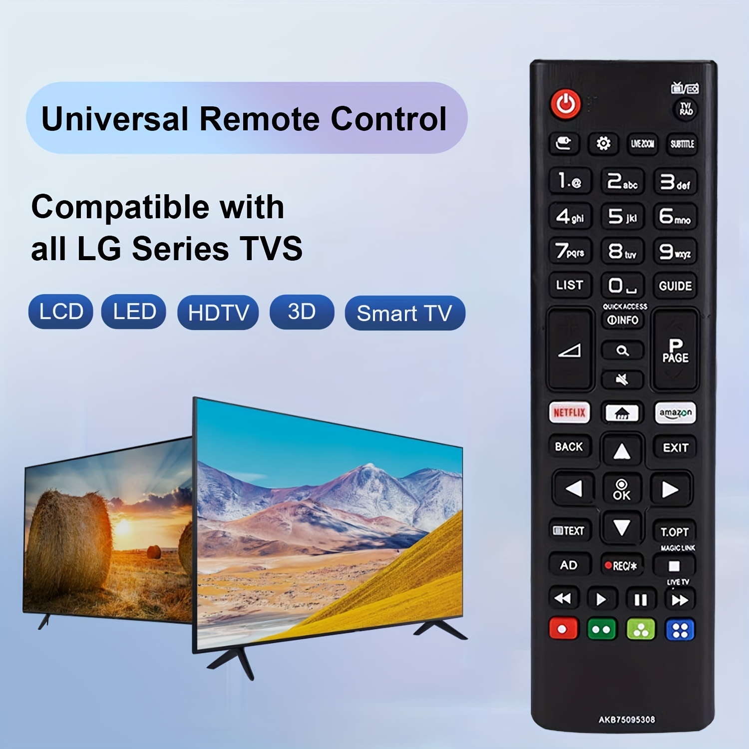 Control Remoto Universal Lg Tv Remote Akb75095308, Compatible