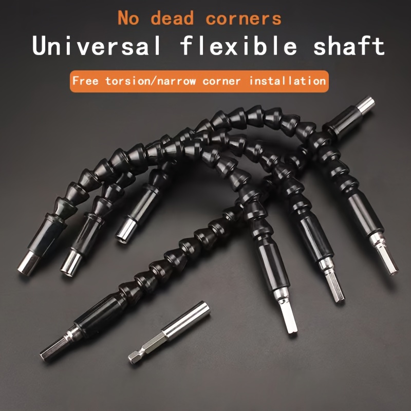 1pc Flexible Drill Bit Extension, Explore Flexible Extensions For Drills,  Flexible Shaft Extension Bits, Magnetic Hex Soft Shaft Flexible Screwdriver