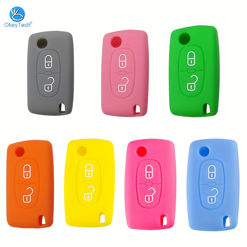 Silicone 2 Buttons Key Cover Shell Fob Case Skin Holder - Temu