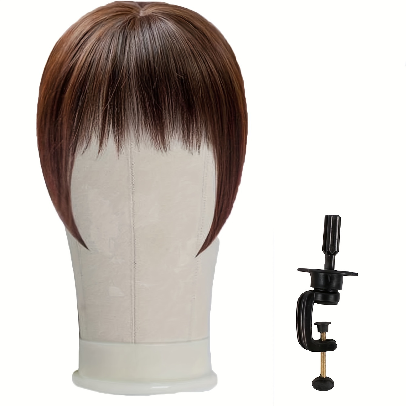 Canvas Block Head Wig Stand Holder Training Mannequin Head Display