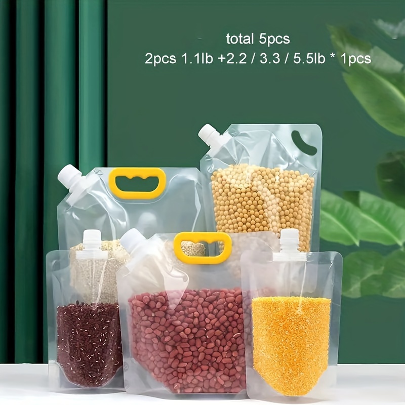 Clear Food Storage Bag, Portable Transparent Frosted Eight-sided Plastic  Sealing Bag, Vacuum Sealer Bags, Home Kitchen Supplies - Temu