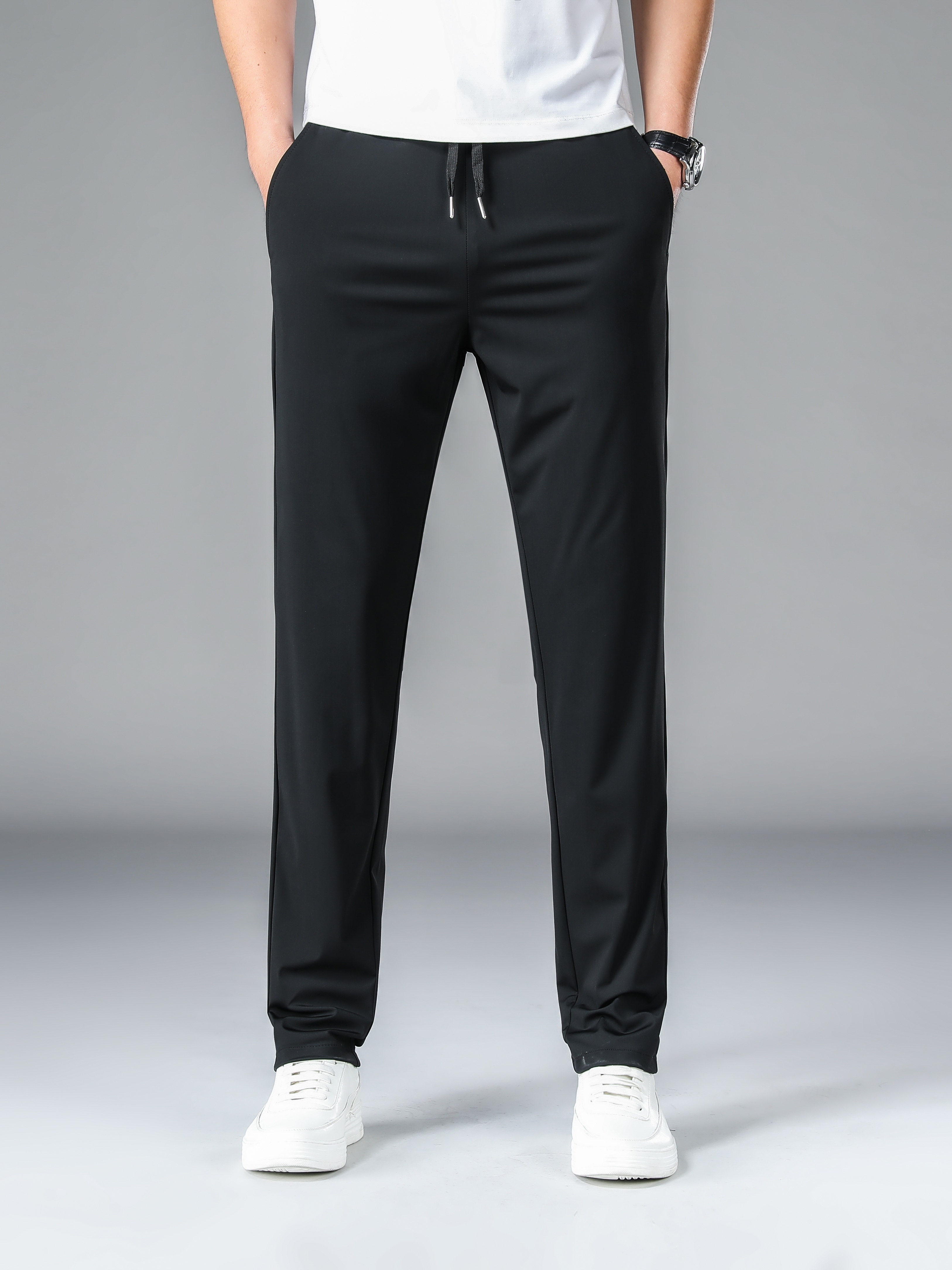 Classic Design Elegant Slim Fit Dress Pants Men's Formal - Temu Canada