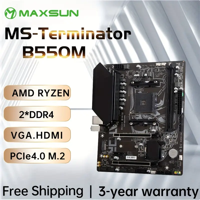 Maxsun Terminator B Amd Gaming Motherboard Ddr .2 Supports - Temu