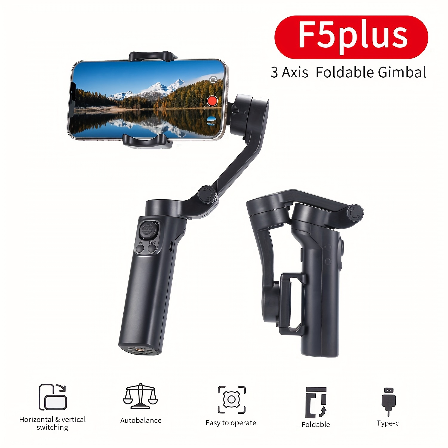 F5plus Estabilizador Cardán Portátil Palo Selfies - Temu Chile
