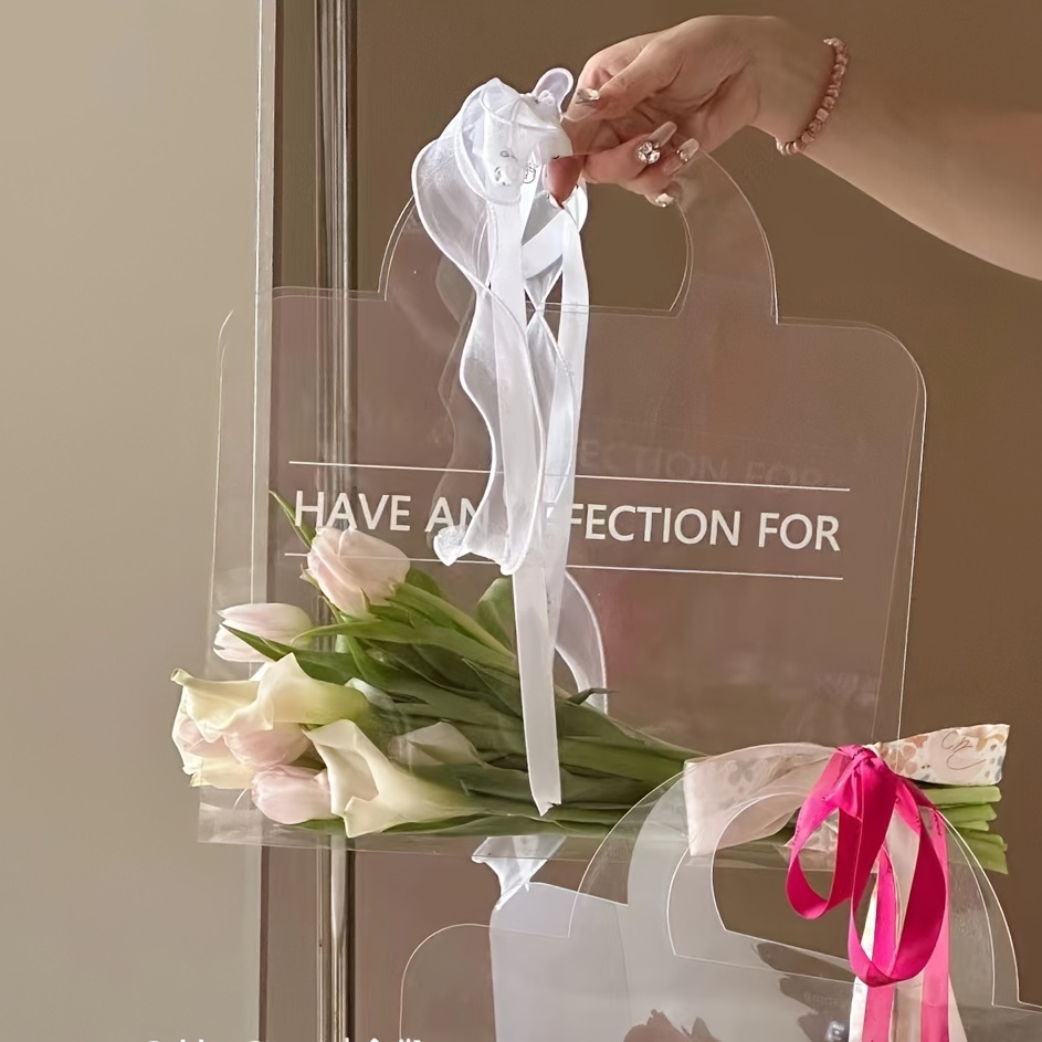 Bags Packaging Flower Bouquets, Transparent Bag Bouquet