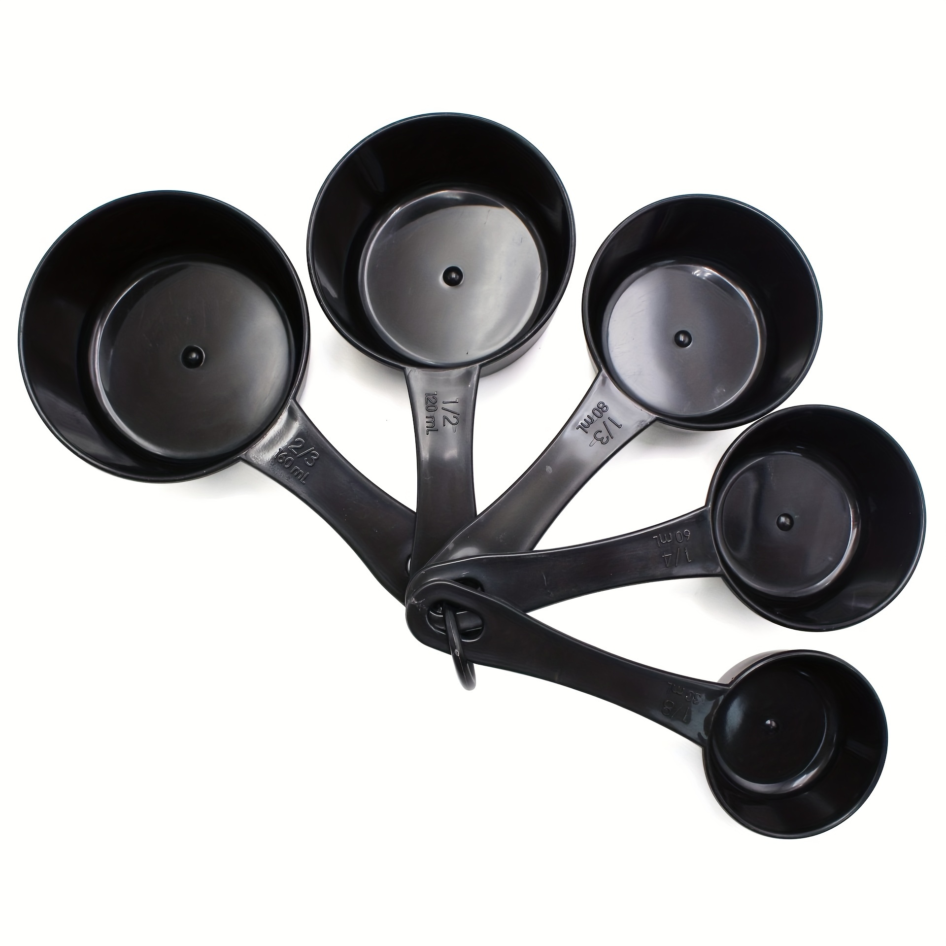 17pcs/set Black Measuring Spoons And Cups Set