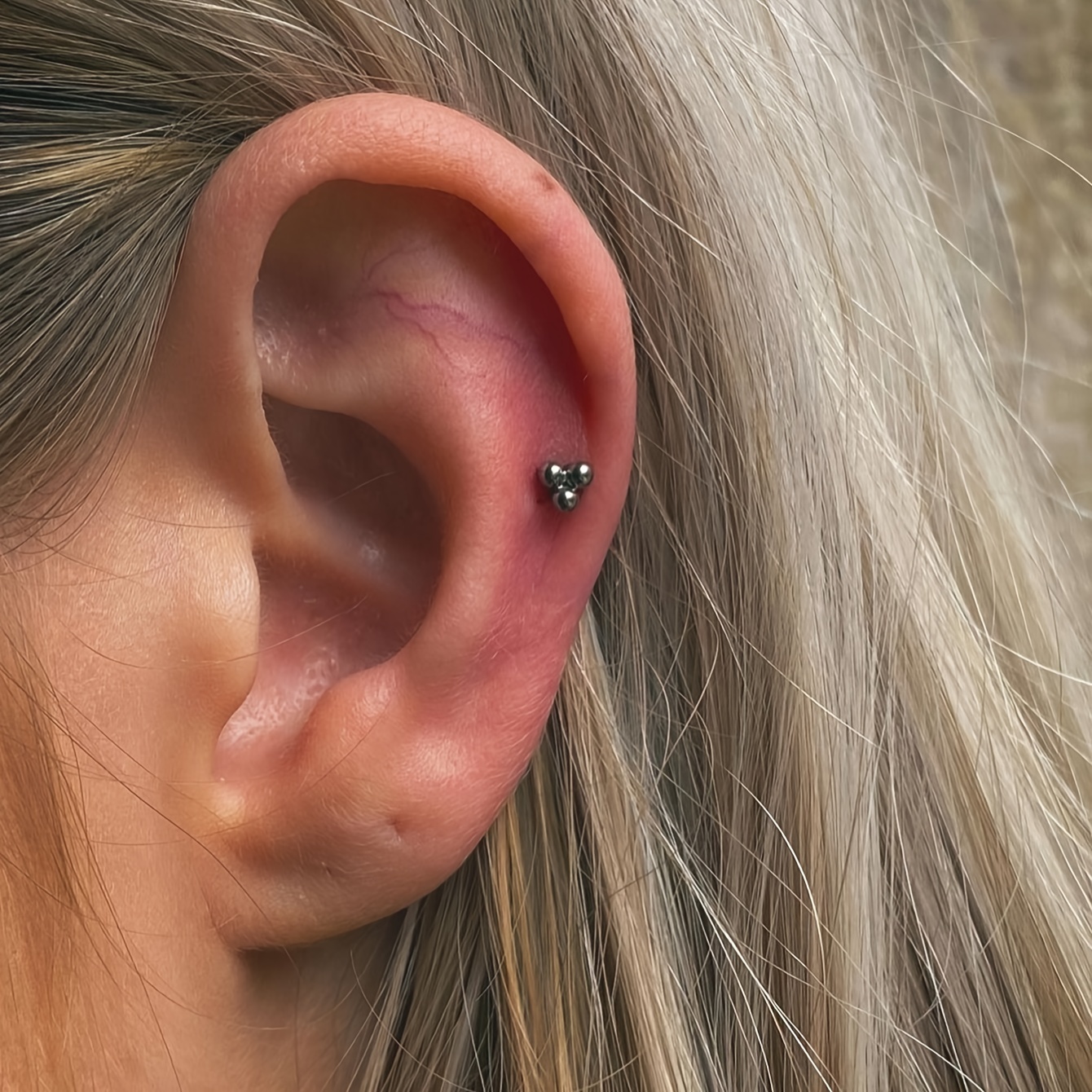 Women's titanium steel earrings hypoallergenic earring set 12 pairs of 12  color earrings - 3mm