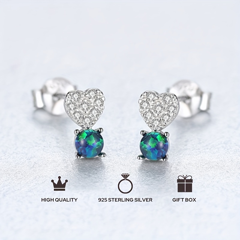 Girl's Exquisite Opal Earrings Luxury Water Drop Shape Gems - Temu