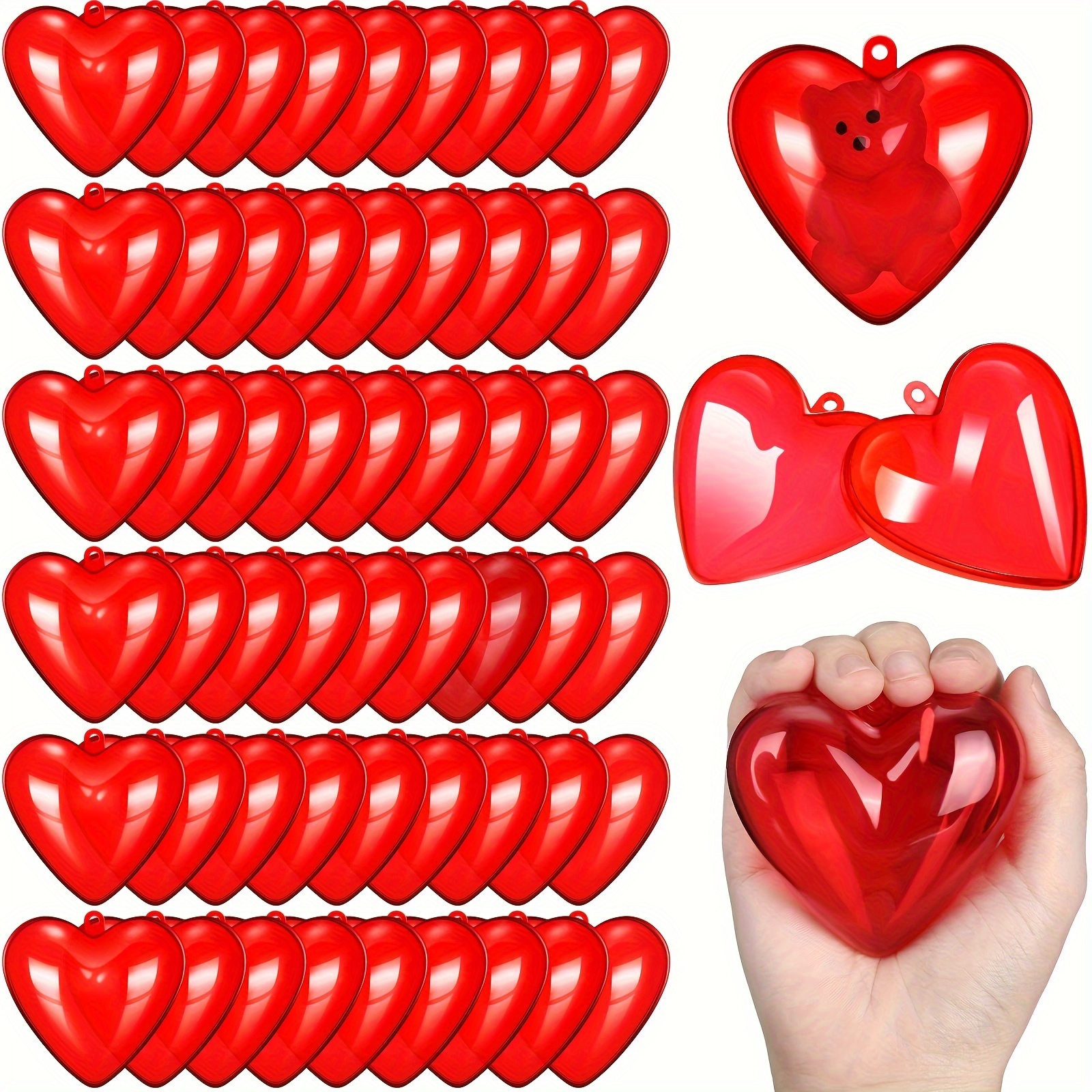 Heart Shaped Box Clear Heart Candy Box Bridesmaid Proposal - Temu