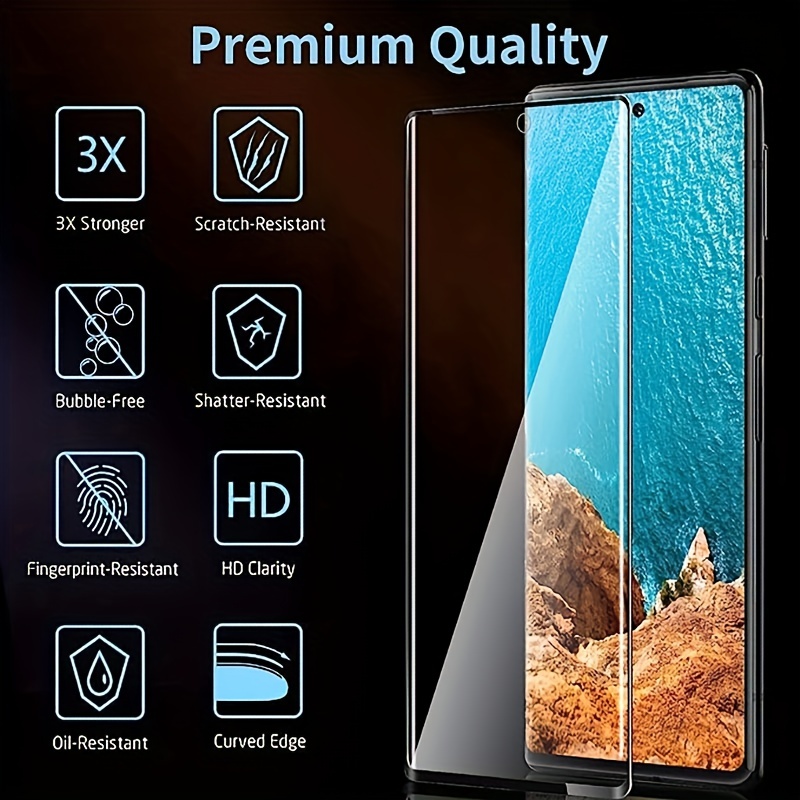 Protector de pantalla para Pixel 8 (paquete de 3+3), protector de lente de  cámara, soporte de desbloqueo de huellas dactilares, vidrio templado HD