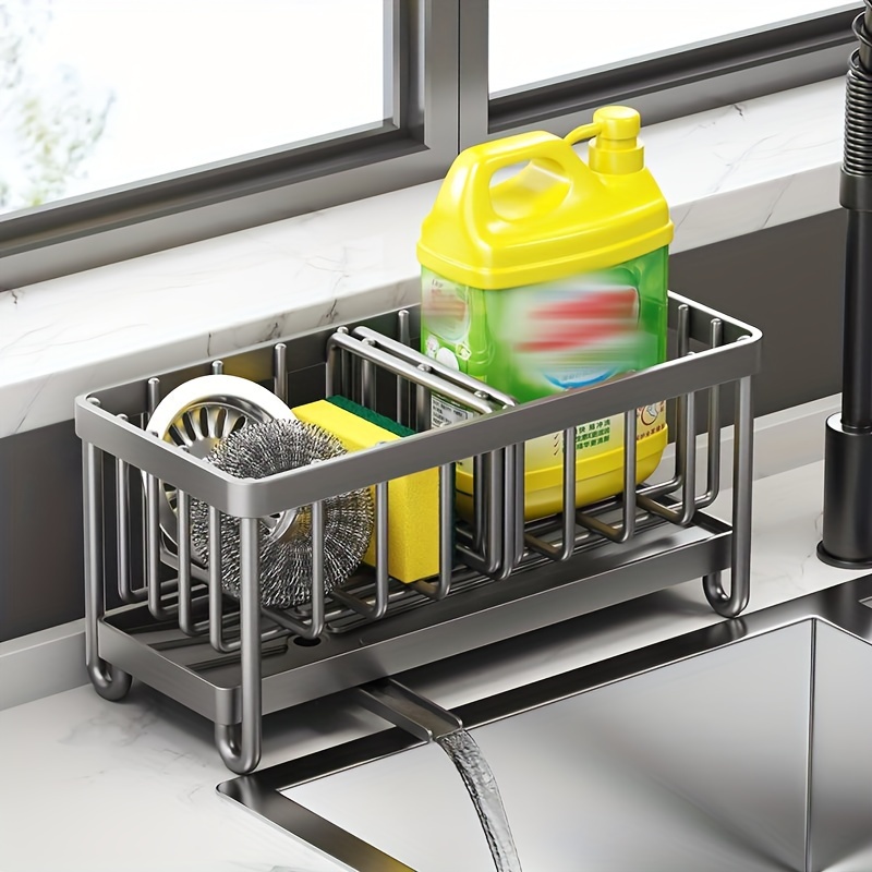 Kitchen Rack Dishwashing Cloth Sponge Drain Rack Sink Dish - Temu