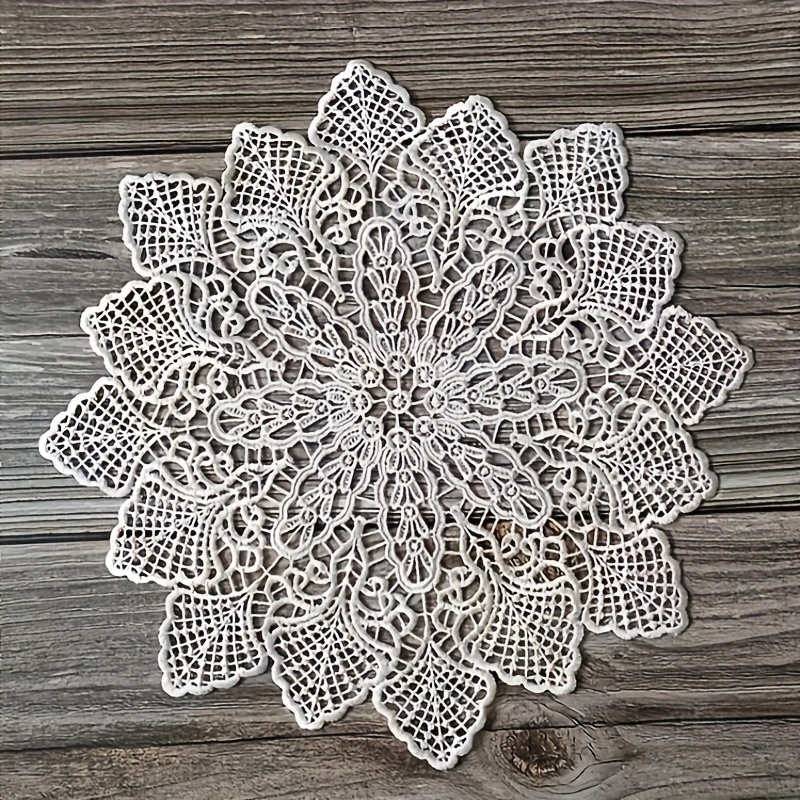 Image of Light Luxury European Round Coaster Bowl Mat Anti-scald Heat Insulation Mat Cloth Table Mat Plate Mat Vase Retro Table Lamp Mat Christmas Easter Table Mat 1pc