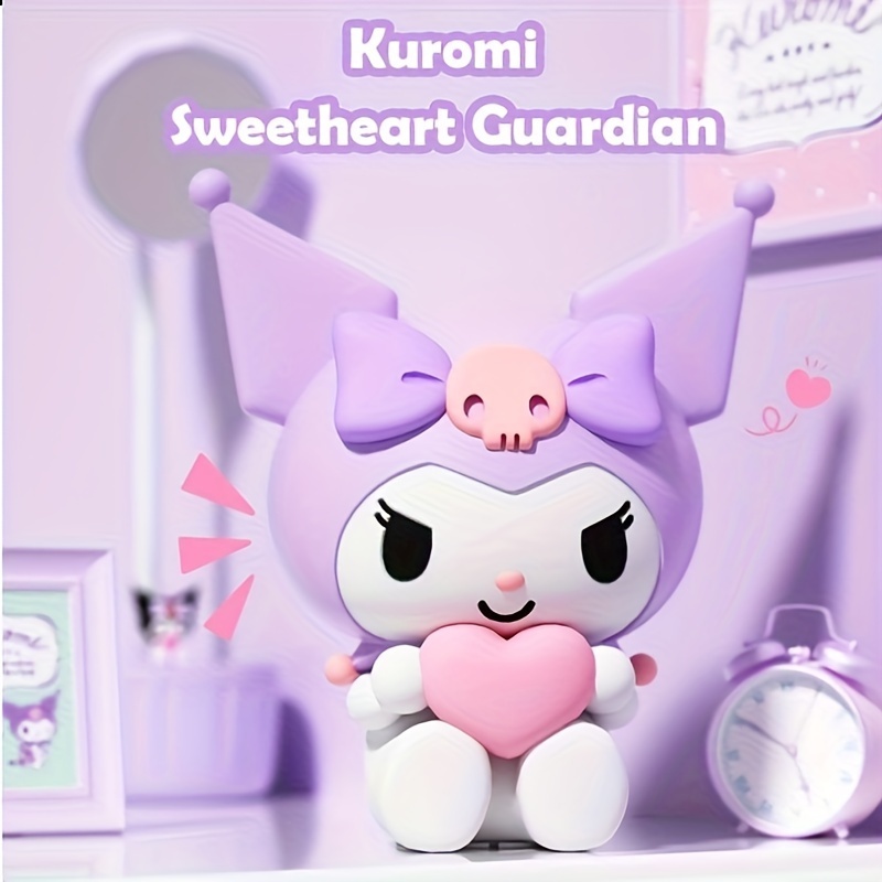Sanrio Hello Kitty Desktop Electronic Clock Alarm Clock Ornament Wireless  Charger Cute Dolls Anime Toys for