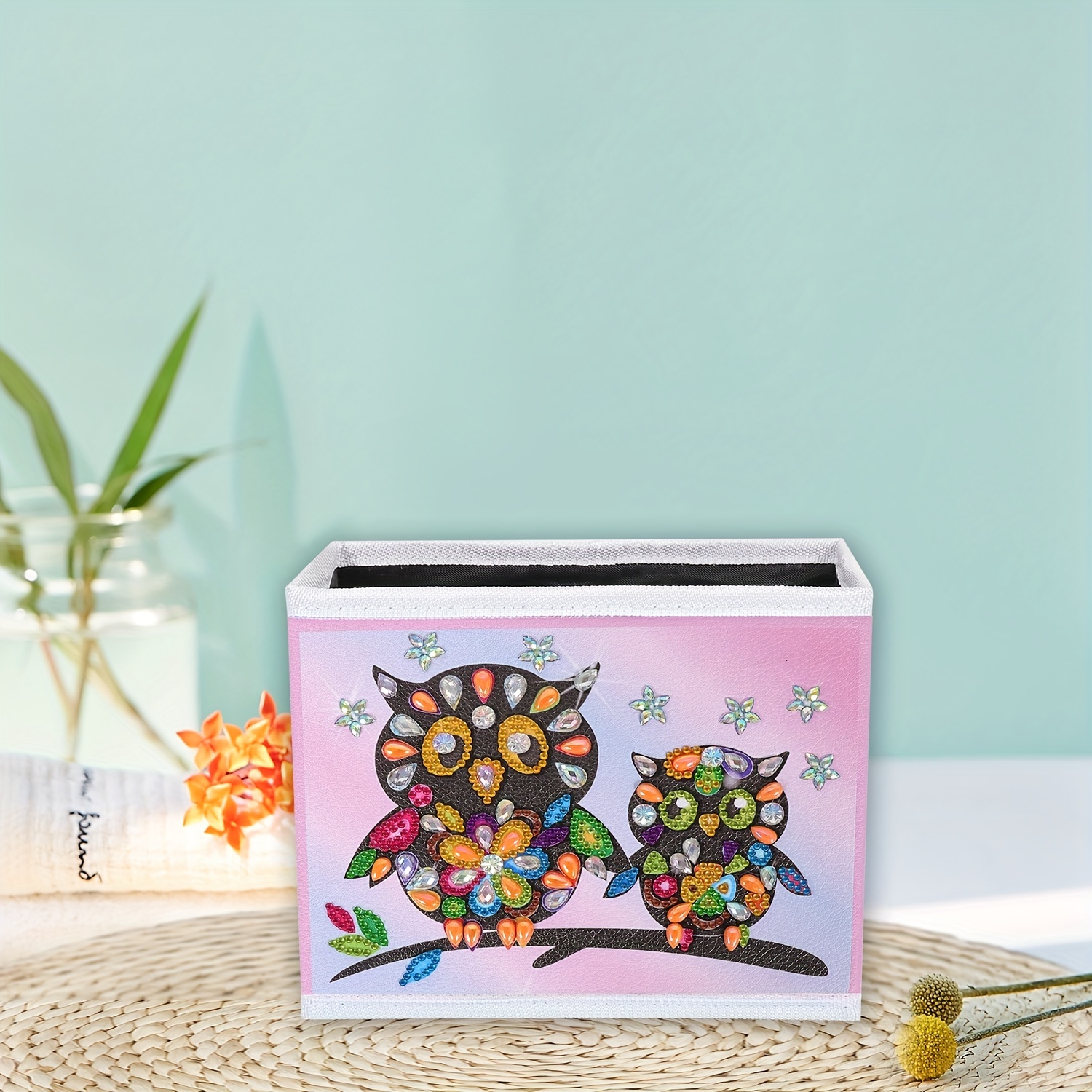 Wooden Embroidery Diamond Painting Accessories Storage Box 