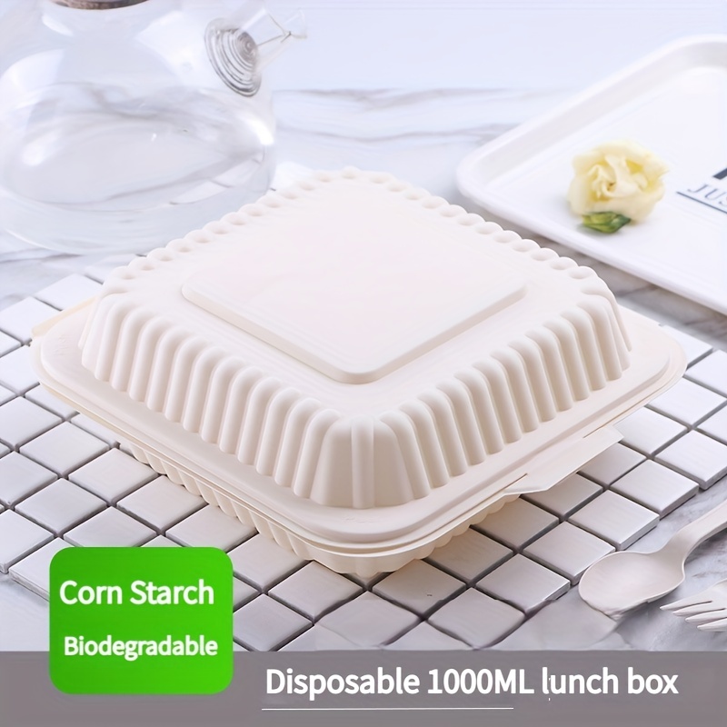 Lunch Box Microwave Safe Takeaway Cornstarch Meal Prep Food