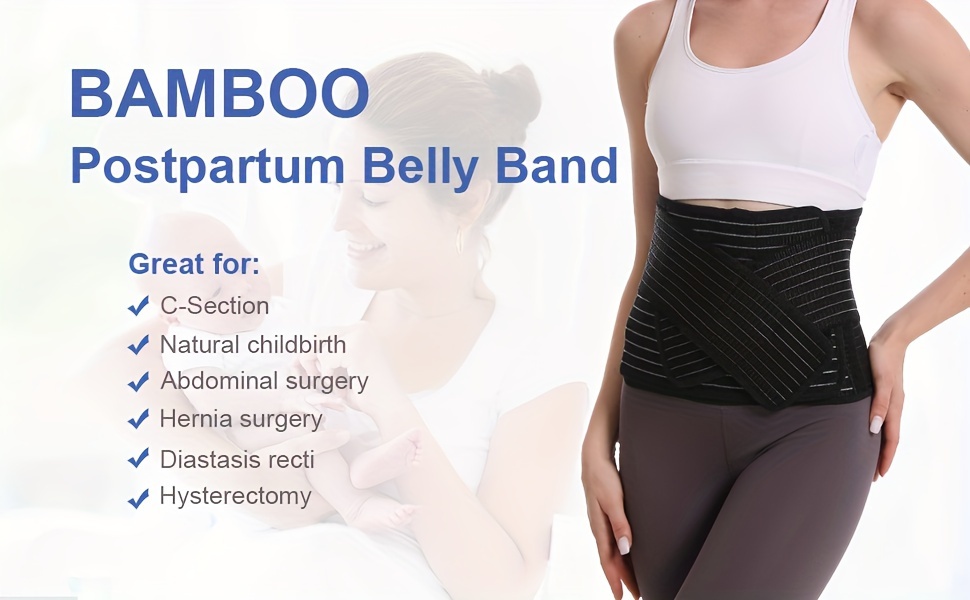 Everyday Medical Faja abdominal poscirugía – con carbón de bambú acelera la  curación y reduce la hinchazón después de la cesárea, cirugías de abdomen