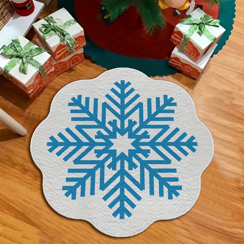 Kitchen Floor Mat, Bath Mat, Blue Christmas Decorations for Home