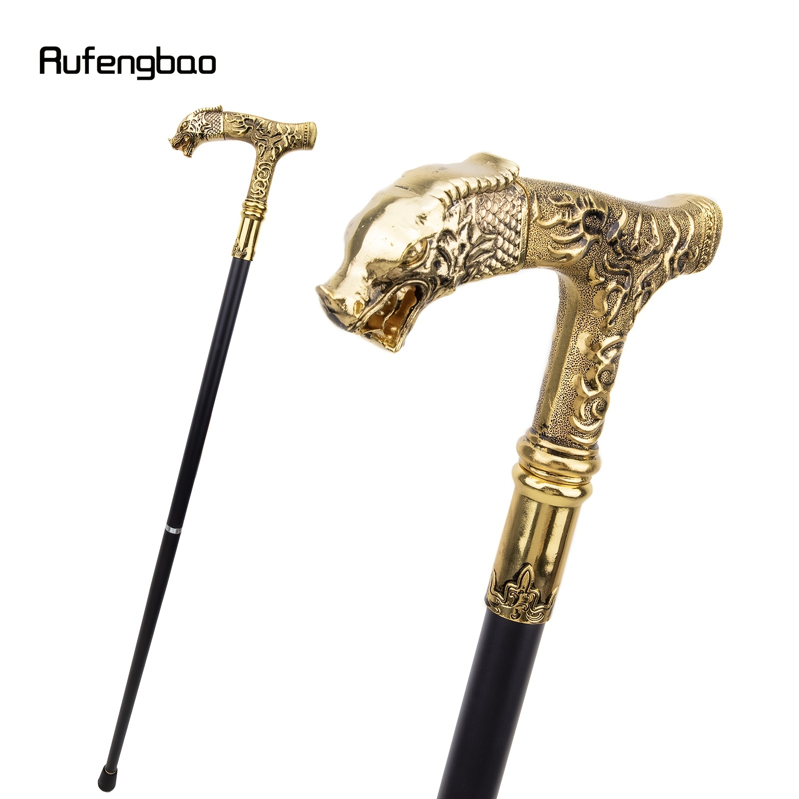 1pc Golden Dragon Handle Luxury Pattern Walking Stick Party Fashion Elegant Walking  Stick Decorative Cospaly Cane Knob Crosier 93cm/36.61'' - Toys & Games -  Temu